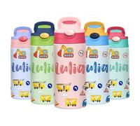 Borraccia Termica Bambini Personalizzata, Borraccia Bambini con Nome, Borracce Personalizzate senza BPA, Ideale Fuori Casa, in Gita, a Scuola, Attività all'aperto 350 ml