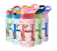 Borraccia Termica Bambini Personalizzata, Borraccia Bambini con Nome, Borracce Personalizzate senza BPA, Ideale Fuori Casa, in Gita, a Scuola, Attività all'aperto 350 ml