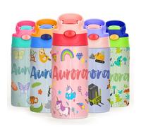 Borraccia Termica Bambini Personalizzata - Borraccia Personalizzata con Nome e Un’icona - Senza BPA Borraccia Termica Personalizzabile a Prova di perdite Ideale per Scuola, Sport, Fuori Casa - 350 ml