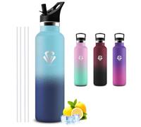 Borraccia Termica- Borraccia 1 litro- Bottiglia Termica Senza Perdite- Borracce Termiche- Mantiene Caldo per 12 Ore/Freddo 24 Ore, Borracce Termiche per Fitness, Trekking, Campeggio, Yoga, Palestra