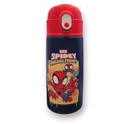 Borraccia Termica Borraccia SPIDER-MAN, Blu Rosso - Borraccia per Bambini con Cannuccia 460 ML - Borraccia Asilo SPIDERMAN, Scuola Elementare - Acciaio Inox, Mantenimento Temperatura fino a 24h