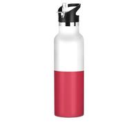 Borraccia termica con bandiera del Texas blu e rossa, a prova di perdite, senza BPA, 590 ml, con coperchio a prova di perdite, isolamento sottovuoto a doppia parete, per viaggi, campeggio, sport