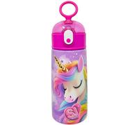 Borraccia Termica Con Cannuccia Bambini 460ml, Per Seven Sj Fan, Tema Animali, Acciaio Inox, Senza BPA, Bottiglia Acqua, Scuola e Tempo Libero (Unicorno)