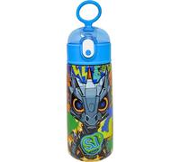 Borraccia Termica Con Cannuccia Bambini 460ml, Per Seven Sj Fan, Tema Animali, Acciaio Inox, Senza BPA, Bottiglia Acqua, Scuola e Tempo Libero (Drago Robot)