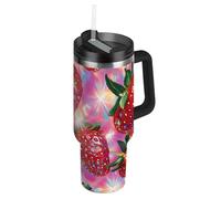 Borraccia termica con cannuccia resistente alle perdite, riutilizzabile, con cannuccia resistente alle perdite, per scuola, sport, asilo nido, campeggio e altro termos para Cafe con