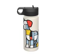 Borraccia termica da viaggio Mondrian con astrattismo (510 ml), un must per campeggio, fitness ed escursioni