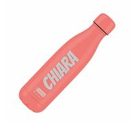 Borraccia Termica I-drink Personalizzata Colorata in Acciaio Inox personalizzabile da 500 ml, Isolata a tenuta stagna per Sport, Bambino, Bambina | 24h freddo & 12h caldo (Corallo)