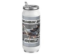 Borraccia Termica in ACCIAIO INOX 500 ml CON BECCUCCIO PERSONALIZZATA nome BRAINROT BOMBARDINI GUSINI per Scuola dell'Infanzia Elementare, Sport- THERMOS BEVANDE calde e fredde per Bambini