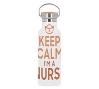 Borraccia termica in acciaio inox, con scritta "Keep Calm I'm a Nurse Parodie Craft Job Infermiere, 500 ml (17 oz)