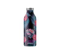 Borraccia Termica Isolata - Tiene Freddo 24h, Caldo 12h, Senza BPA, Design Fiorato, in Acciaio Inox, Nero e Rosa, 500ml