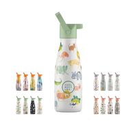 Borraccia Termica per Bambini - 260 ml - African Safari - Bottiglia Acqua Acciaio Inox - Bevande Fredde 36 Ore e Calde 18 Ore - Rifiniture con Disegno in Rilievo - Senza BPA - Cool Bottles