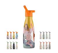 Borraccia Termica per Bambini - 260 ml - Savannah Kingdom - Bottiglia Acqua Acciaio Inox - Bevande Fredde 36 Ore e Calde 18 Ore - Rifiniture con Disegno in Rilievo - Senza BPA - Cool Bottles