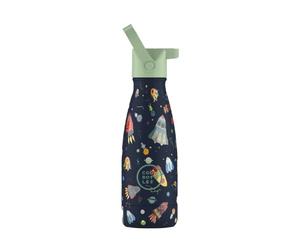 Borraccia Termica per Bambini - 260 ml - Space Rockets - Bottiglia Acqua Acciaio Inox - Bevande Fredde 36 Ore e Calde 18 Ore - Rifiniture con Disegno in Rilievo - Senza BPA - Cool Bottles