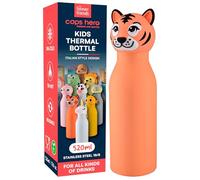Borraccia Termica per Bambini Acciaio Inox Senza BPA 520ml - CapsHero Tigre Tiger Teo Borraccia Riutilizzabile Antiodore Doppia Parete 230x70mm - Caldo 12h Freddo 24h - Collezione My Forever Friends