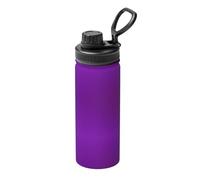 Borraccia termica sportiva in tinta unita, viola scuro, 510,3 g, leggera e a prova di perdite, adatta per viaggi di fitness all'aperto, semplice ed elegante.