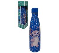 BORRACCIA TERMICA STITCH ANGEL DISNEY IN ACCIAIO INOX BOTTIGLIA TAPPO A VITE BLU