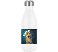 Borraccia termica termica con scritta "Angel Dog", colore bianco