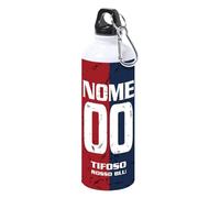 Borraccia Termica Tifoso Calcio Serie A Tifoso Milanista Interista Napoletano Personalizzata con nome e numero Misura 23x21 in Alluminio Sublimatico (Tifoso Genoa)