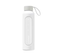 Bottiglia Wessper in vetro borosilicato con custodia in silicone, 1L, bianca