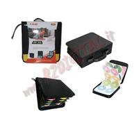 BORSA 320 POSTI PORTA CD DVD BLURAY CUSTODIE ZIP con CERNIERA CONTENITORE AUTO