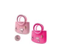 Borsa 80s con Pins effetto metallo - Tinta Unita Click (1 pezzo random)
