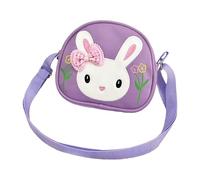 Borsa a banana da ragazza - Portamonete portatile con motivo di coniglio | Portafoglio da bambino a tracolla | Scuola regalo per ragazzo e ragazza, viola., Se référer au descriptif