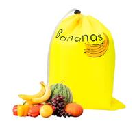 Borsa a banana gialla per frigorifero, con coulisse, per proteggere frutta e verdura fresca in frigorifero, mantiene fresca per borse più lunghe, riutilizzabile, antiurto, per verdure e frutta (35 cm