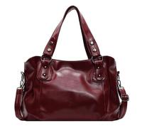Borsa a braccio donna in vera pelle PU, ampia capacità, colore solido, trendysacca a tracolla alla moda Y2K, elegante hobo retrò con molte tasche, perfetta per lavoro e tempo libero
