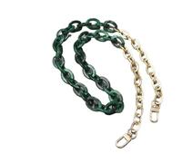 Borsa a catena a mano Tracolla Donna Spalla Frizione Maniglia Accessorio Moda Lusso Acrilico Metallo Verde Marrone Beige(Green 90cm)