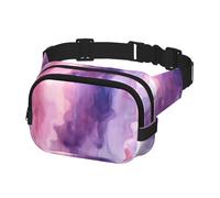 Borsa a con cintura per uomo e donna, borsa a tracolla regolabile con astratto viola per viaggio