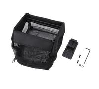 Borsa a conchiglia in ottone con fondo con cerniera, resistente allo strappo, resistente allo strappo, portatile, nera, per esterni