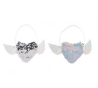 Borsa a Cuore con Ali e Paillettes