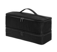 Borsa a doppio strato per Shark Flex Style/D Airwrap Styler e accessori, borsa da viaggio a doppio strato con grande capacità, Nero , 13.4x6.3x6.7"