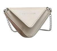 Borsa a fionda a catena per donne, borsa a tracolla per donne, Clutch a forma di piccola borsa a forma di triangolo in pelle PU, Elegante a tracolla PU per telefono cellulare, portafoglio e tast