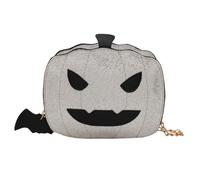 Borsa a forma di zucca di Halloween, divertente in pelle PU, borsa con catena creativa e diavolo, borsa a forma di zucca per amici e familiari, feste in costume, gite stagionali e viaggi con