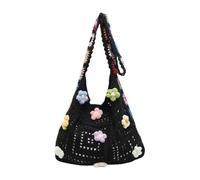Borsa A Maglia Capacità Per Donne Stili Bohémien Casual Borsetta Crossbody Borse Da Spiaggia Con Motivi Artistici All'uncinetto Bohémien Borsetta
