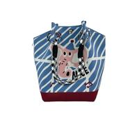 Borsa a maglia cava fuori borsa da lavoro portatile grande capacità borsa per pendolari Tote Square Bag, a13, 22.0*15.0*3.0