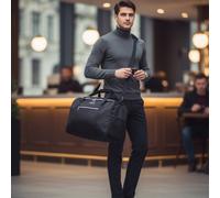 Borsa a mano 40x30x20 per Ryanair WizzAir, leggera, borsa da viaggio per cabina con tasca laterale in rete per una bottiglia, bagaglio sotto il sedile, impermeabile, organizer, per un laptop, universa