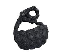 Borsa a mano a bolle da donna, morbida e plissettata, alla moda, per compleanno, Natale, San , Nero, Se référer au descriptif