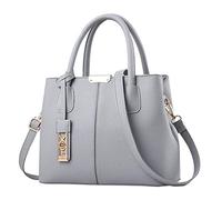Borsa a mano alla moda di grande capacità, monospalla da donna, borsa messenger con tasche esterne, Grigio, Etichettalia unica