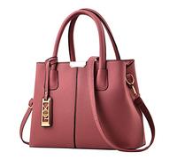 Borsa a mano alla moda grande capacità una spalla donna borsa in pelle computer zaino uomo, rosa, Etichettalia unica