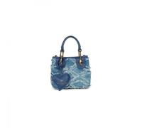 Braccialini Beth Jeans Borsa a mano di piccole dimensioni con doppi manici, chiusura con clip e tracolla in nastro logato rimovibile e regolabile che ne permette la doppia portabilità. Il modello è in