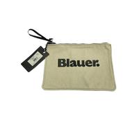 Borsa A Mano Blauer Caramel Pochette Donna Canvas Di Cotone E Pelle Panna