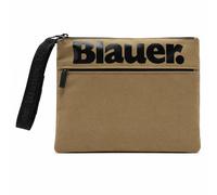 Blauer Borsa Pochette Coney Clutch Donna Uomo sling polso nylon cerato BEIGE 20x28 cm