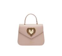 Braccialini Baroque Borsa a mano in similpelle bordeaux, elegante e raffinata, arricchita da un prezioso cuore gioiello dorato in stile barocco che aggiunge un tocco scenografico a un modello senza