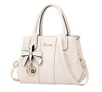 Borsa a mano classica in tela di canapa extra large per mamma europea e americana, bianco, Taglia unica