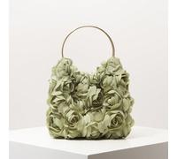 Borsa a mano con rose 3D floreali, borsa floreale, per feste di nozze, ballo di fine anno, abiti da ballo per donne, accessori per il ballo di fine anno, articoli per matrimoni, borsa elegante per don