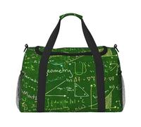 Borsa a mano con stampa di domande matematiche di grande capacità per le donne pieghevole Carry On Tote per viaggi in aereo