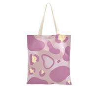 Borsa a mano con stampa leopardata viola chiaro con tasche per insegnanti
