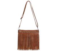 Borsa a mano con , stile retrò, in pelle PU, con frange per cellulare, portafoglio, chiavi